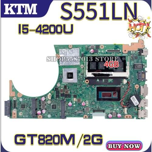 For ASUS S551L/S551LN/S551LB/R553L laptop motherboard mainboard test OK I5/CPU 4GB/memory GT740M/GT820M/2GB