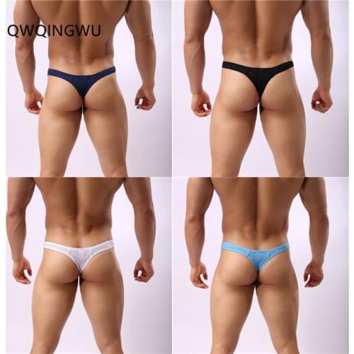 4PCS Men Briefs Penis Pouch Mens Underwear Bulge Underwear Sexy Briefs Low Waist Breathable Hole Gay Men Sunny Boy Briefs Thongs