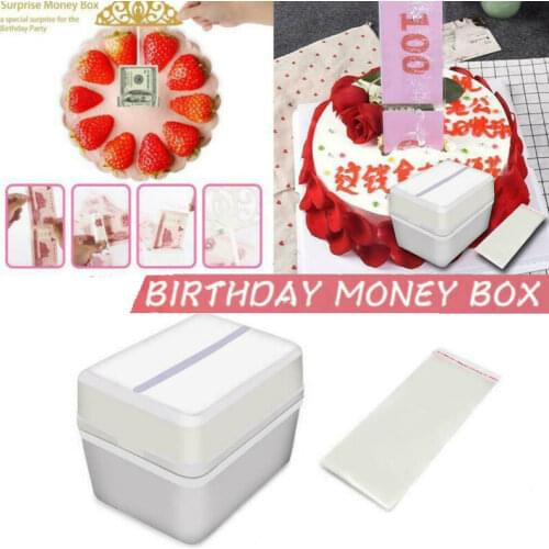 NEW Surprise Making Toy-Cake ATM-Happy Birthday Cake Topper - Money Box Funny