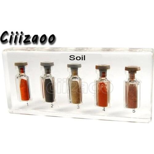 Soil Specimen paperweight Taxidermy Collection embedded In Clear Lucite Block Embedding Specimen