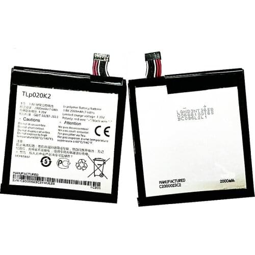 Original TLP020K2/020kj 2000mah 7.6wh 3.8v for Alcatel One Touch Idol 3(4.7) 6039 6039H 6039Y 6039K 6039 batteries