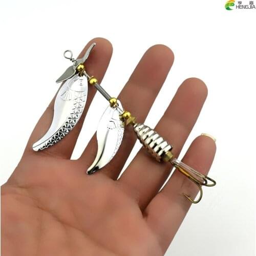 Fishing Lure HENGJIA Spoon Bait 10CM/14.6G Artificial Lures Spinner Lure Metal Bait Fishing Tackle Double spoon fishing SP194