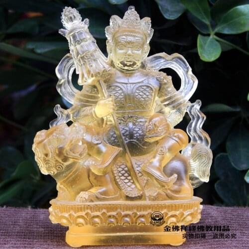 Buddha statue/ The King of Wealth/Colored glaze tibetan buddha Large10cm