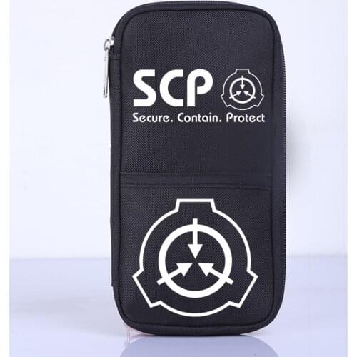 SCP Special Containment Procedures Foundation Secure Contain Protect Student Bags Purse Cosplay Pencil Case Bag Wallet Prop