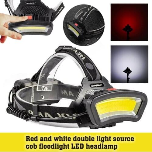 COB LED Headlamp Night Fishing Headlight USB Rechargeable Flashlight Torch ABS Waterproof Night Riding Outdoor Head Lamp