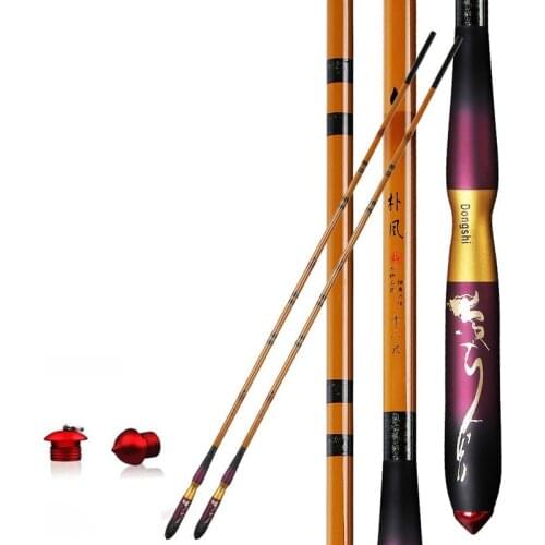 2.7m-6.3m Taiwan Fishing Rod 28 Tonalty Super Light Hand Canne Ultra Fine Super Hard Carbon Long Sections Telescopic Olta Pesca