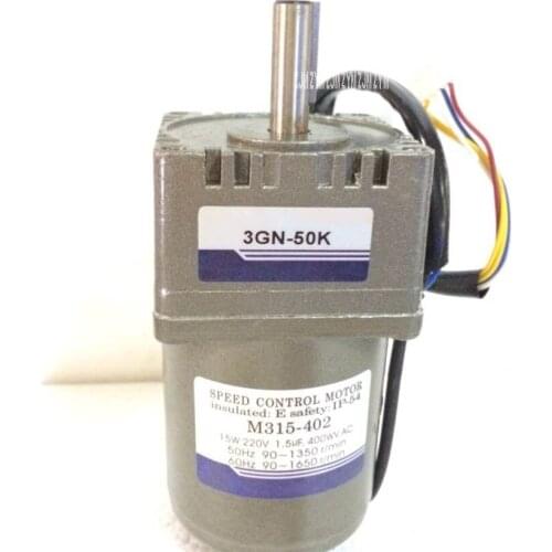 TVTM315-402-3GN-50K AC Motor Gear Reduction Motor Gear Motor Mini Geared Motor Governor Motor Adjustable Speed Motor AC220V 15W