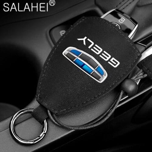 High Quality Suede Car Key Case Cover Shell For Geely Vision SC7 MK CK Cross Gleagle Englon SC3 SC5 SC6 Panda Emgrand EC7-RV EC8