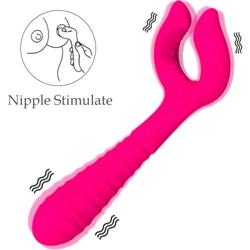 Nipple Clamps G Spot Vibrator Silicone Dildo Vibrators Sex Toy For Women Men Penis Vibration