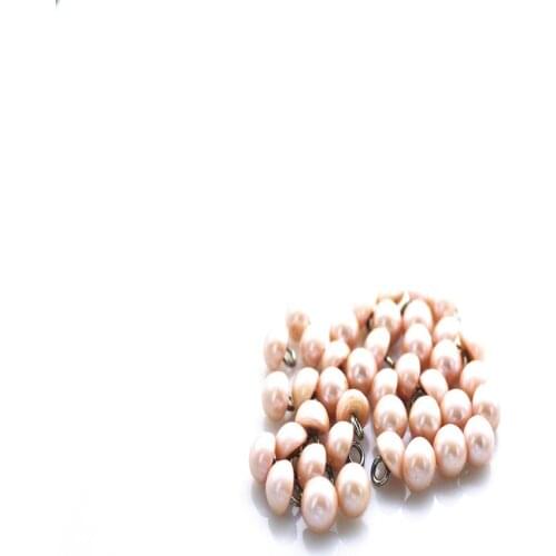 100pcs 7.5mm pink Round Button Pearl Buttons Sew On Clothing DIY Handmade button