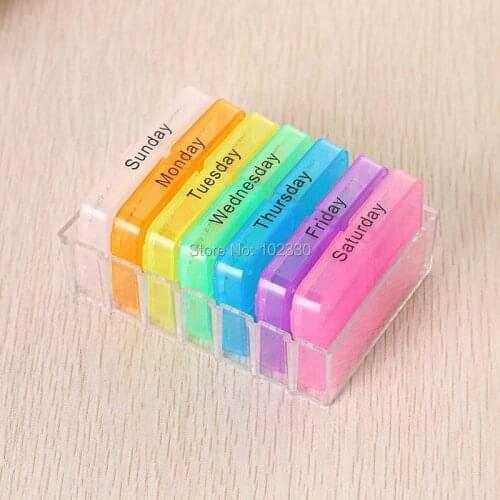 50pcs Portable Pill Cases For Travel Medicine Storage Case 28 Lattice Weekly Container Pill Tablet Sorter Capsule Drugs Organiz