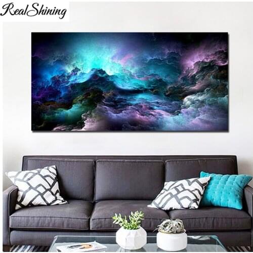 Large Size Diy Diamond Painting Gorgeous Rosy Clouds 5D Full Drill Arts Layout Display Home Decor Rhinestone embroidery FS6910