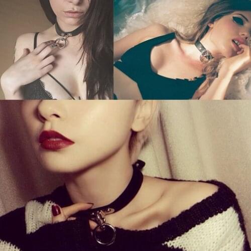 Adult Games Erotic SM Bondage Neck Collar Fetish Slave O-Ring Restraints Leather Harness Sex Toys For Women Couples Sex Products