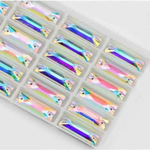 K9 Rhinestone Diamond Strip Shape DIY Jewelry Accessories Fluorescent Mocha Diamond Material Glass Clothing Shoes