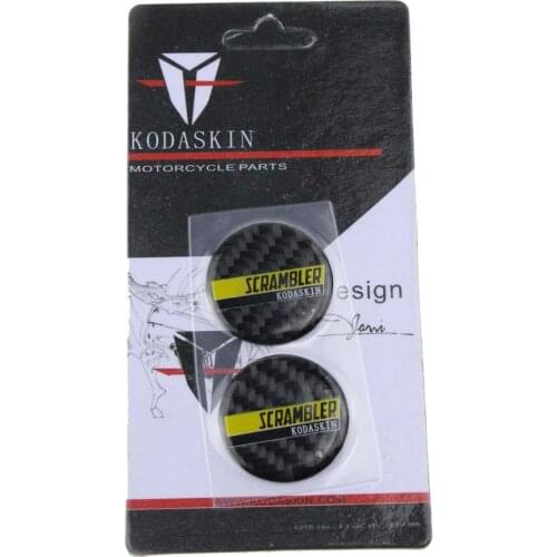 KODASKIN Motorcycle 3D Carbon Timing Belt Cover Front and Rear Round Decal for Ducati Scrambler Classic