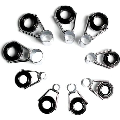 45 Pcs Fishing Rod Guides Top Tips Ceramics Ring Repair Kit Stainless Steel&Ceramic Telescopic Rod Guide Fishing Tackles