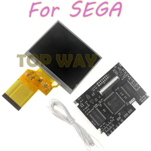 Replacement V3.1 LCD Screen Kits For SEGA Game Gear Console Full Screen Display LCD Highlight Brightness Backlight Screen glass