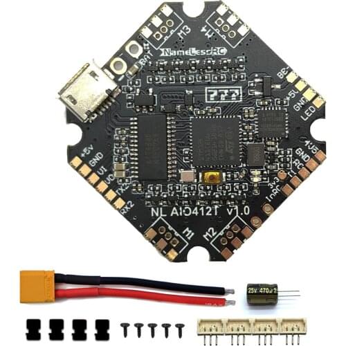 FullSpeed NameLessRC AIO412T F4 AIO F411Flight Controller+12A ESC 2-4S HV DShot600 for BETAFPV For Diatone 65-100mm FPV Drone