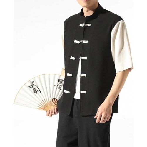 Patchwork Tradictional Chinese Clothing For Men Cotton Linen Short Sleeve Chinese Shirts Kung Fu Tai Chi Uniform Tangsuit CN-168