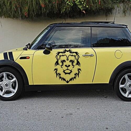 Cute Lion head Vinyl Wrap Reflective Decoration Motorcycle Auto Stickers And Decal Car-Styling Exterior Accessories