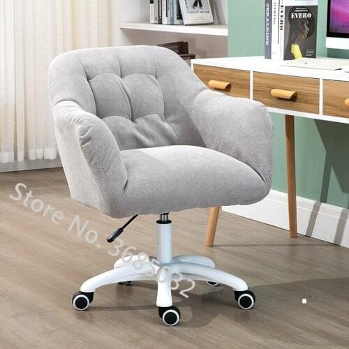Fashion Computer Flannel Chair Lifting Rotary Sofa Chair for Office and Home Iron Frame Game Chairs with Quality Soft Sponge