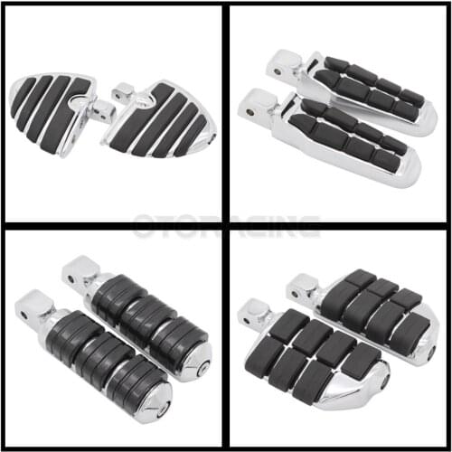 Motorcycle Front Driver Rider & Rear Passenger Foot Pegs Footrests For Yamaha V-Star 650 1100 Virage 750 1100 Stryker V-Max