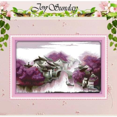 Purple Dream Patterns Counted Cross Stitch 11CT 14CT Cross Stitch Set Wholesale Scenery Cross-stitch Kit Embroidery Needlework
