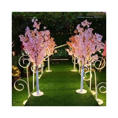 New white Cherry Blossoms Tree Road Lead Wedding Runner Aisle Stand Shopping Malls Opened Door Decoration Wedding Props supply