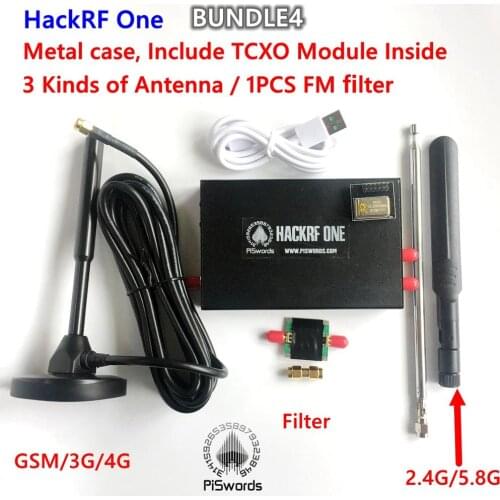 HackRF One RTL SDR Software Defined Radio usb platform reception of signals 1MHz to 6GHz software demo board kit dongle receiver