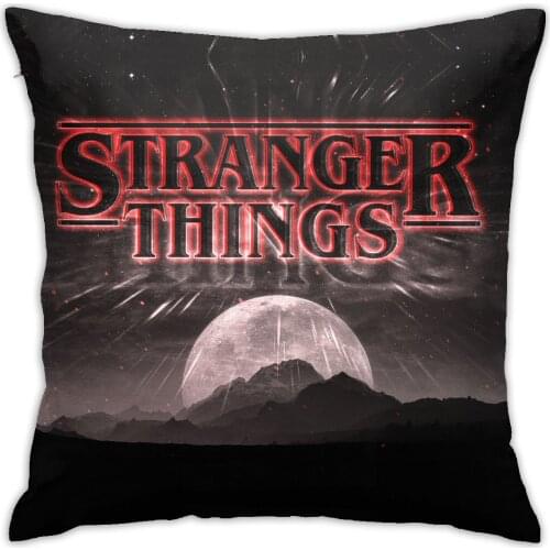 Hot American drama Stranger Things Cushion Cover Pattern Print Pillow Case Stranger Things Vintage Decorative Pillow Cover