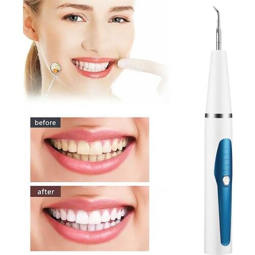 Portable Dental Scaler Ultrasonic Calculus Remover Scaling Electric Sonic Remover Stains Tartar Plaque Teeth Whiting Cleaner