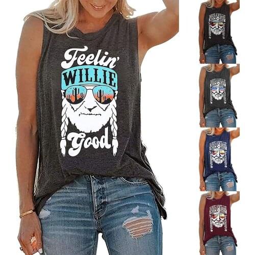 Pullover Man Head Letter Print Tanks Tops Harajuku Aesthetics Tshirt Graphic Print Sleeveless Tops Fashion Casual Vest T Shirt