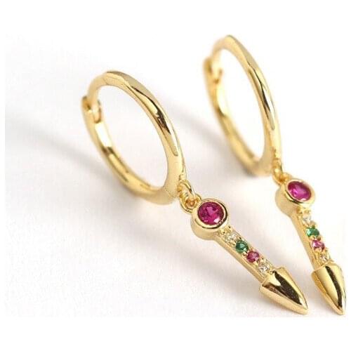 925 Sterling Silver Earring Fashion Geometric Spike Dolphin Short Pendant Drop Earring French style Cute Woman Girl Ear Jewelry