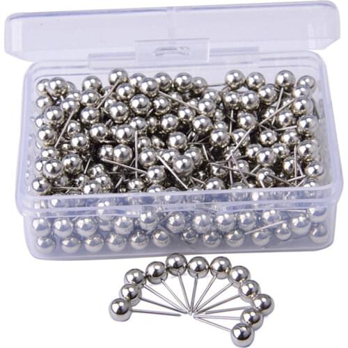 300pcs/set 5mm Sewing Needles metallic color pin thumbtack map mark stainless steel circular knitting needle wholesale US018