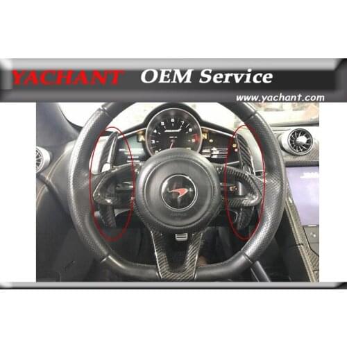 Dry Carbon Fiber Glossy Finish Twill Weave Steeing Shifter Fit For 2011-2014 570S MP4-12C 650S 625 675 Racing Shift Paddles