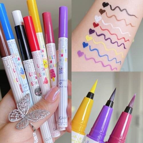 Matte Eyeliner Pencil Long Lasting Waterproof Makeup Liquid Colorful Neon Eye Liner Pencil Eyeliner Pen Cosmetic Makeup Tools