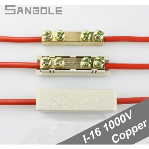 10 Square Terminal Transitional Connection of Copper-Aluminum Joints Wire connector high power 80A/1000V (10PCS)