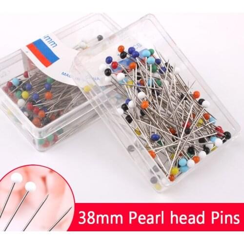 100PCS/Lot Batch Sewing Needle Tool Round Stitch pins DIY Wedding Corsage Colorful Sewing Pearl Head Dressmaking Pins Florists