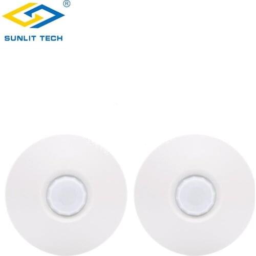 2pcs 360 Degree Ceiling Infrared Motion Detector Dual Tech Microwave Sensor Wired Pir Motion Sensor For Home Security