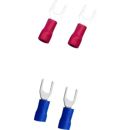 200 Pieces 22-16AWG 16-14AWG Insulated Fork Crimp Terminals Wire Connectors