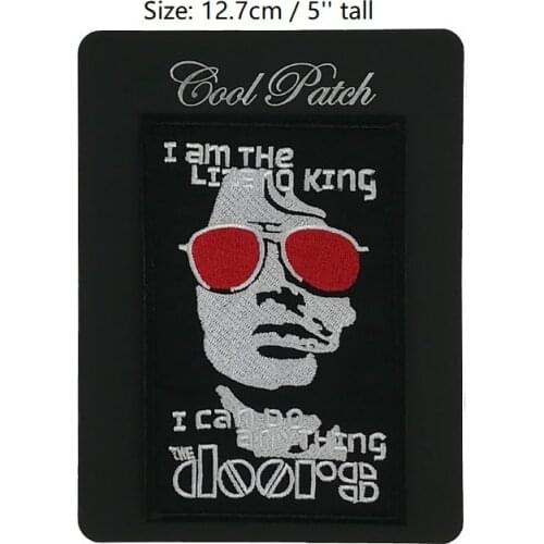 5" The DOORS patches rock n roll Jim Morrison Embroidered Iron On Sew On jacket music band rock punk badge Shirt Bag Cap