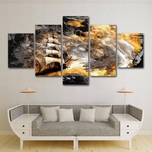 5pcs 5D DIY diamond painting Multi-pictures Sea Storm Sailing Boat in Waves diamond embroidery mosaic art needlework