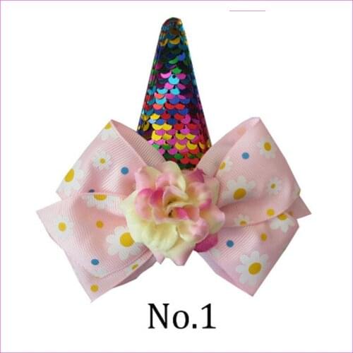 50 BLESSING Girl 4.5" Angel Wing Hair Bow Clip Flower Unicorn Pony Hairbow