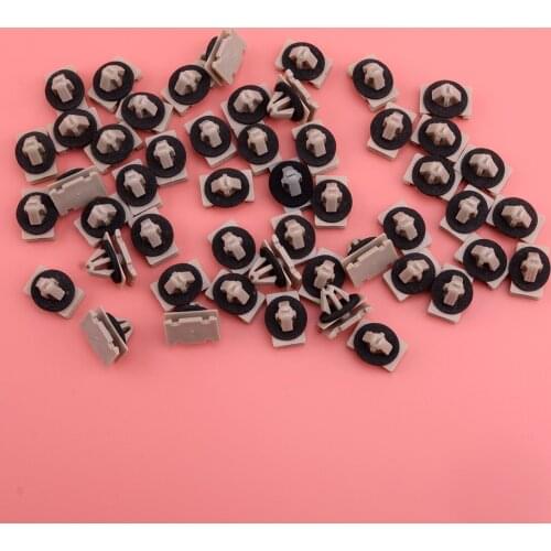 50 pcs Rocker Panel Moulding Clip Exterior Fastener Trim Nylon Fit for Jeep Grand Cherokee WK2 Chevrolet Traverse 68172491AA