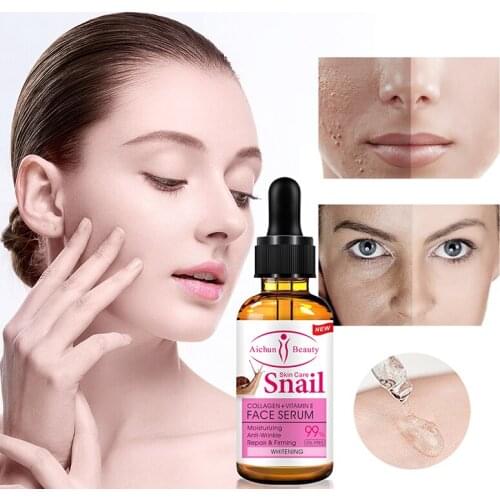 99% Natural Snail&VE Face Serum Moisturizing Anti-oxidation Anti-Aging Lighten Winkles Firming Whitening Skin Care Face Essence