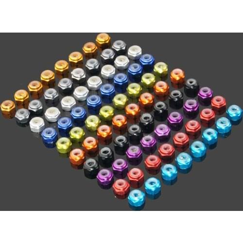 RC 102048 (02102) Aluminum Nylon Nut M3 For HSP 1:10 On-Road Car Buggy Truck