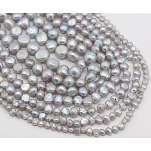 Natural Freshwater Cultured Horizontal Hole Double-sided Light Pearl Beads Ladies Jewelry Making Elegant Bracelet DIY Necklace