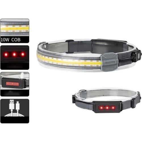 Camping Working COB Led Headlamp Rechargeable Headlight Head Thorch Waterproof Lamp White Red Lighting Built-in Battery