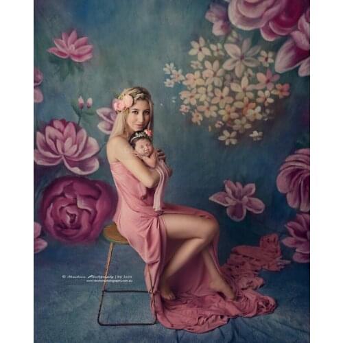 HUAYI Photography Backdrop Watercolor Oil Painting Flowers Newborns Child Studio Pregnant Woman Portraits Photo Background2014