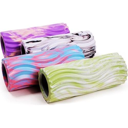 Camouflage Water Ripple Mace EVA Foam Roller Muscle Relaxation Slimming Shaping Hollow Massage Roller Yoga Column Fitness Aids